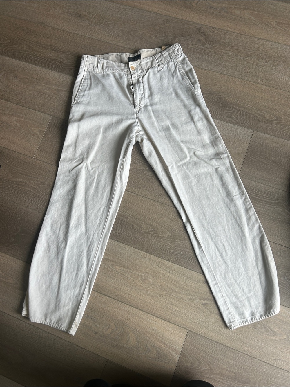 Zara Men's Off-White Chino Pants